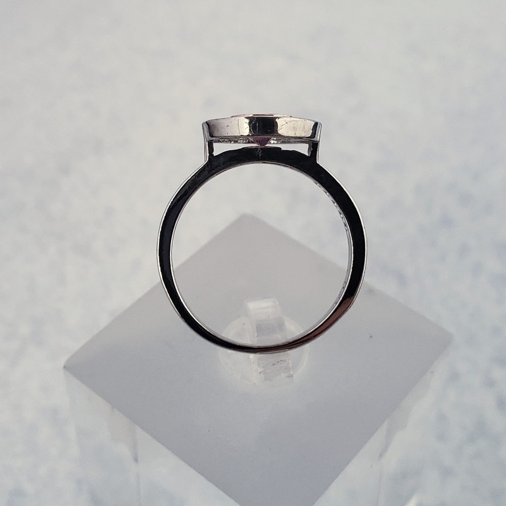Sterling Bezel Set Pink Ring - Picture 4 of 8